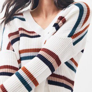 NWOT Never worn striped v-neck pacsun sweater